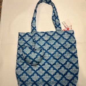NWT ROLLER RABBIT Jemina Nylon Charm Tote Bag